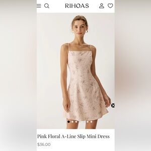 Rihoas Floral Pink Slip Dress